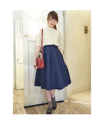an another angelus | バスケット生地タックスカート/an3 limited(スカート)