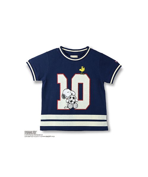 BRANSHES（ブランシェス）の「【PEANUTS×branshes】編みリブTシャツ（Tシャツ/カットソー・キッズ・生成/ネイビーブルー・90～130）」の2枚目の写真