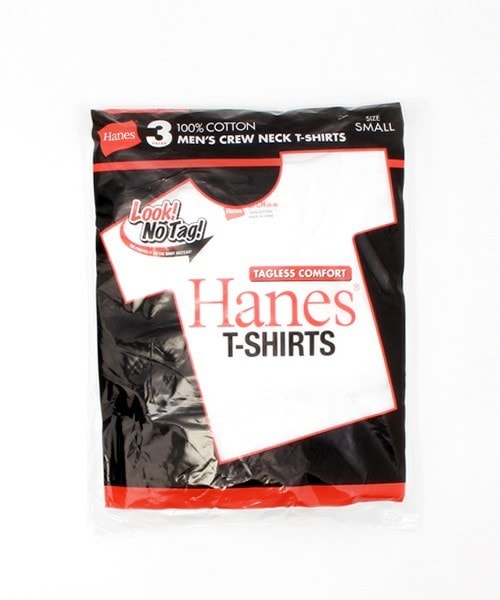 HANES（ヘインズ）の「メンズ ヘインズ 3枚1組 赤ラベル 無地T ホワイト クルーネック Hanes RED PACK 3P CREW NECK TEE HM2135G（Tシャツ/カットソー・メンズ・ホワイト・SMALL/MEDIUM/LARGE/X-LARGE）」の4枚目の写真