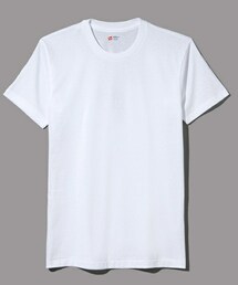 HANES | メンズ ヘインズ 3枚1組 青ラベル 無地T ホワイト クルーネック Hanes BLUE PACK 3P CREW NECK TEE HM2115G(Tシャツ/カットソー)
