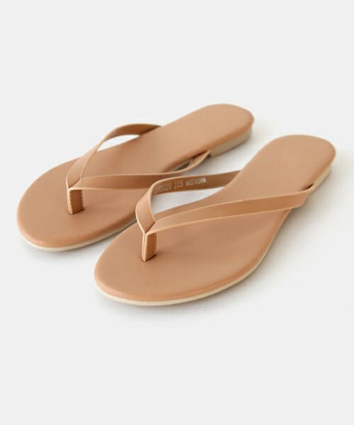 DHOLIC（ディーホリック）の「9COLORSフェイクレザービーチサンダル（ビーチサンダル・レディース・ホワイト/レッド/ゴールド/ミント/ピンク/スカイブルー/ベージュ/ブラック/イエロー・225/230/235/240/245/250）」の3枚目の写真