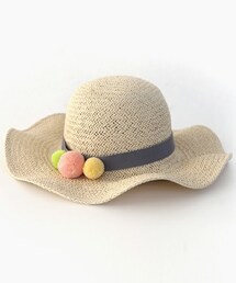 DHOLIC | カラフルポンポンストローハット(ハット)