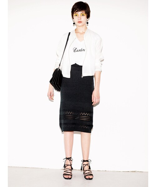 MURUA（ムルーア）の「【CASUAL】シアールーズブルゾン（ジャケット/アウター・レディース・ホワイト/ブラック/カーキ・F）」の5枚目の写真