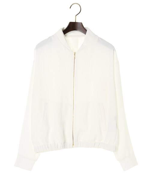 KiwaSylphy(キワシルフィー)の「venetian zip BZ(ジャケット/アウター・ホワイト/ダークネイビー/ピンクベージュ・F)」の1枚目の写真