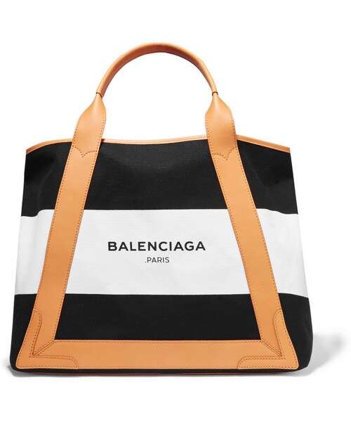 BALENCIAGA（バレンシアガ）の「Balenciaga Cabas Leather-Trimmed Canvas Tote（トートバッグ