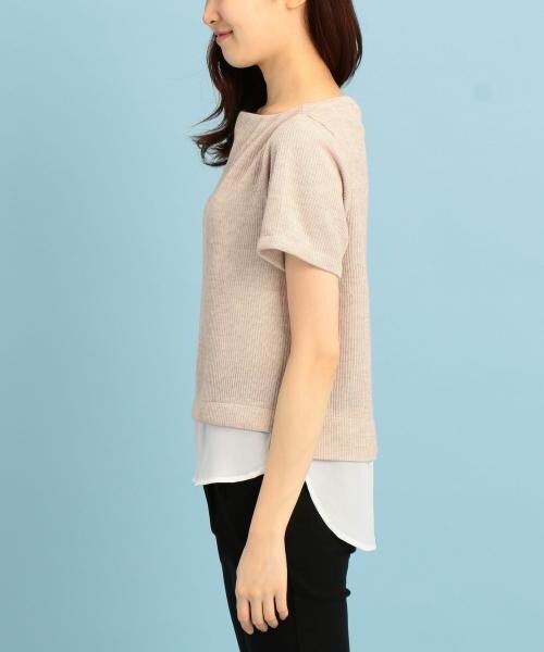 RAY CASSIN（レイカズン）の「ボートネックトップス（トップス・レディース・ベージュ/グレー/オフシロ・FREE）」の4枚目の写真