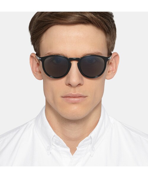 GUCCI（グッチ）の「Gucci Round-Frame Acetate Sunglasses（サングラス・メンズ・Black・One size）」の5枚目の写真