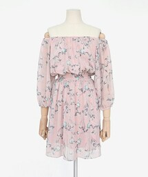 DHOLIC | 2WAYオフショルダーフローラルミニワンピース(ワンピース)