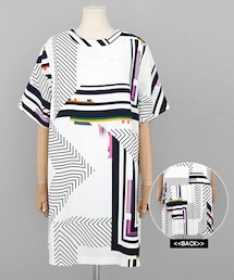 DHOLIC | バックプリーツジオメトリックワンピース(ワンピース)