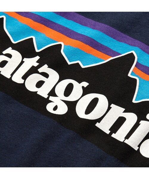 patagonia(パタゴニア)の「Patagonia P-6 Logo Printed Organic Cotton-Jersey T-Shirt(Tシャツ/カットソー・メンズ・Blue・S/M/L/XL/XXL)」の6枚目の写真