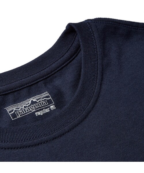 patagonia(パタゴニア)の「Patagonia P-6 Logo Printed Organic Cotton-Jersey T-Shirt(Tシャツ/カットソー・メンズ・Blue・S/M/L/XL/XXL)」の5枚目の写真