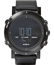 SUUNTO | Suunto Essential Stainless Steel and Leather Digital Watch(アナログ腕時計)