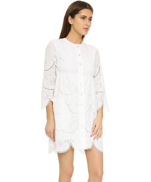 Suno（-）の「SUNO Eyelet Lace Shirt Dress（ワンピース）」 - WEAR 