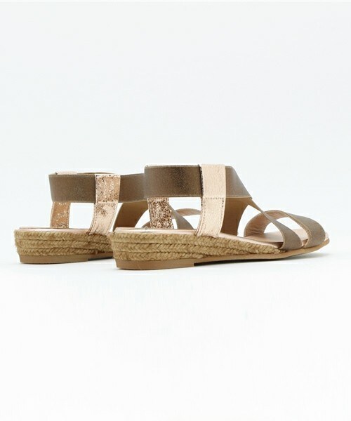 GAIMO（ガイモ）の「【GAIMO】メタリックエラスティックジュートサンダル (G62500)（サンダル・レディース・シルバー/ブロンズ・35/36/37/38/39）」の5枚目の写真
