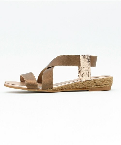 GAIMO（ガイモ）の「【GAIMO】メタリックエラスティックジュートサンダル (G62500)（サンダル・レディース・シルバー/ブロンズ・35/36/37/38/39）」の3枚目の写真