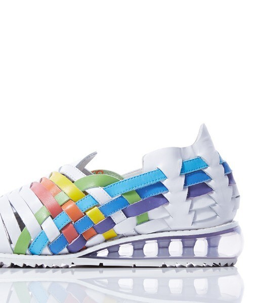 QUN TOKYO（キューユーエヌ トーキョー）の「QUN TOKYO メッシュフラットサンダル（サンダル・メンズ・ホワイト/ブラック/ゴールド・40/41/42/43）」の8枚目の写真