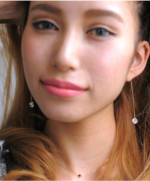 pinacoteca（ピナコテーカ）の「ピナコテーカ 648 ブリン ストーン キュービックジルコニア アメリカン ピアス 7ミリ（ピアス（両耳用）・レディース・ゴールド・Free）」の2枚目の写真