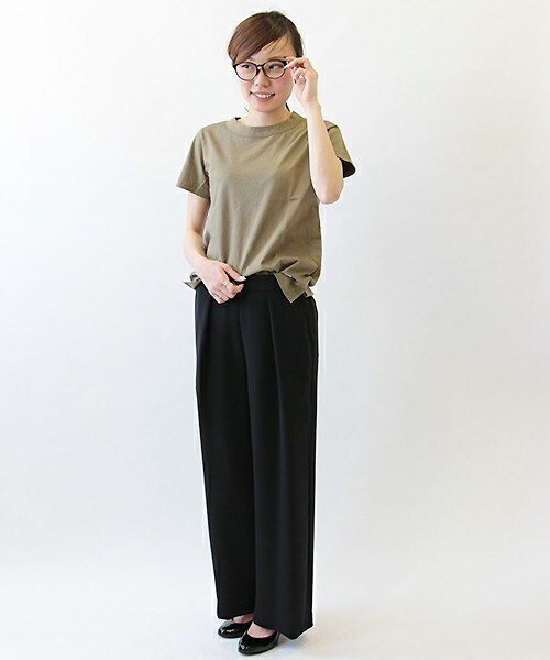 ORCIVAL(オーシバル)の「ORCIVAL Tシャツ(Tシャツ/カットソー・レディース・ホワイト/ブラック/杢グレー/ライトカーキ・38)」の18枚目の写真