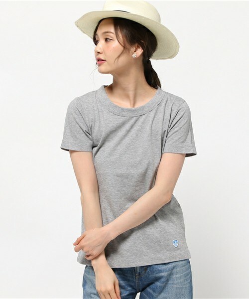 ORCIVAL(オーシバル)の「ORCIVAL Tシャツ(Tシャツ/カットソー・レディース・ホワイト/ブラック/杢グレー/ライトカーキ・38)」の14枚目の写真