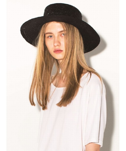 EMODA（エモダ）の「カンカン帽（帽子・レディース・ブラック/ベージュ・F）」の3枚目の写真