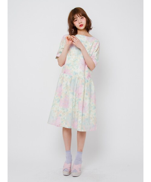 merry jenny（メリージェニー）の「ゆらゆらフラワーワンピース（ワンピース/ドレス・レディース・イエロー/ブルー・F）」の4枚目の写真