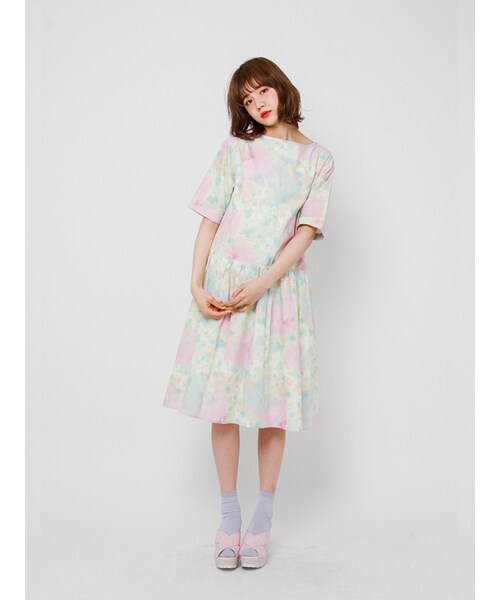 merry jenny（メリージェニー）の「ゆらゆらフラワーワンピース（ワンピース/ドレス・レディース・イエロー/ブルー・F）」の5枚目の写真