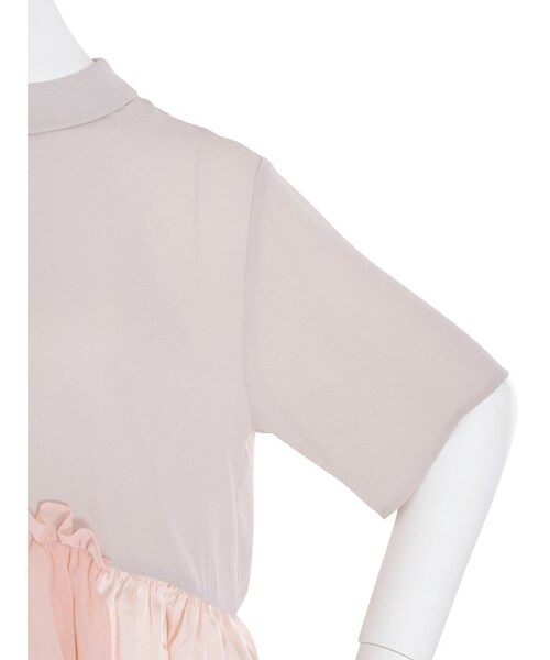 merry jenny（メリージェニー）の「いそざいキリカエシャツ（トップス・レディース・オフホワイト/ミントグリーン/ベージュ・F）」の16枚目の写真