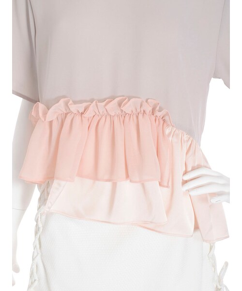 merry jenny（メリージェニー）の「いそざいキリカエシャツ（トップス・レディース・オフホワイト/ミントグリーン/ベージュ・F）」の15枚目の写真