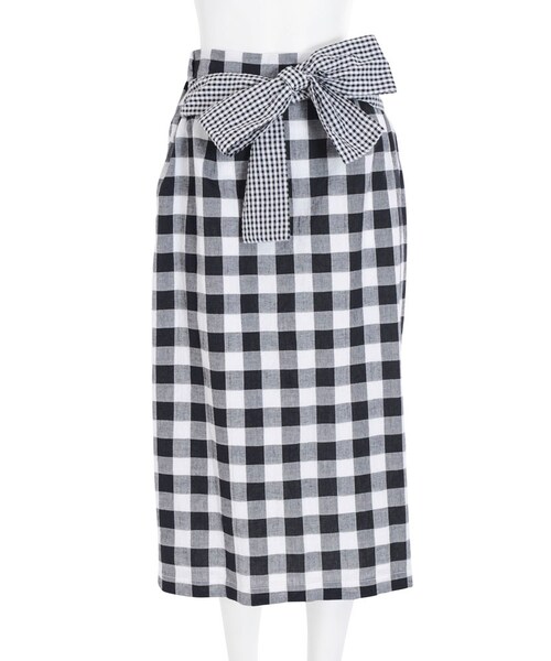 merry jenny（メリージェニー）の「ギンガムいっぱいスカート（スカート・レディース・ブラック/レッド/ネイビー・F）」の8枚目の写真