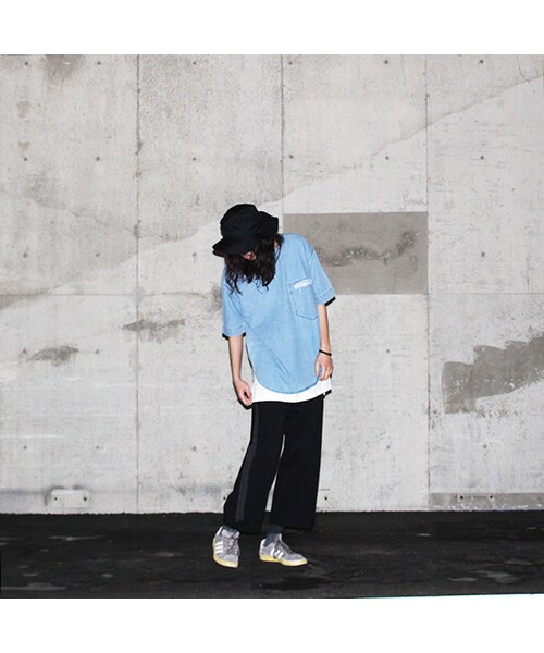 69(シックスティーナイン)の「Slit Pocket Tee(トップス・Light Indigo Blue・XS/S/M/L)」の10枚目の写真