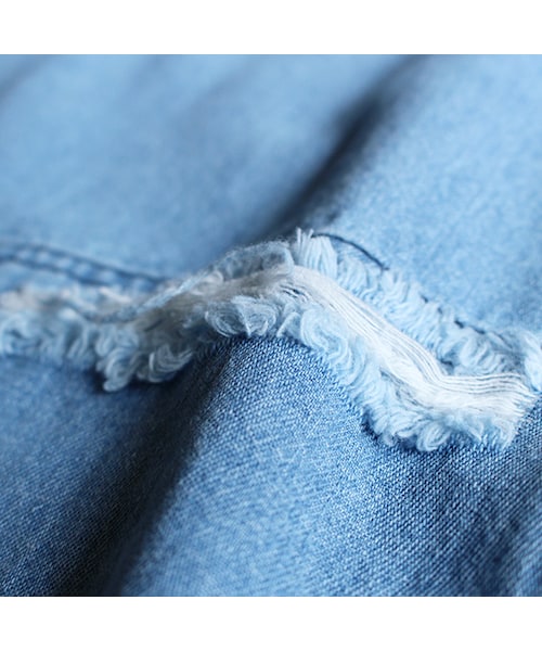 69(シックスティーナイン)の「Slit Pocket Tee(トップス・Light Indigo Blue・XS/S/M/L)」の6枚目の写真