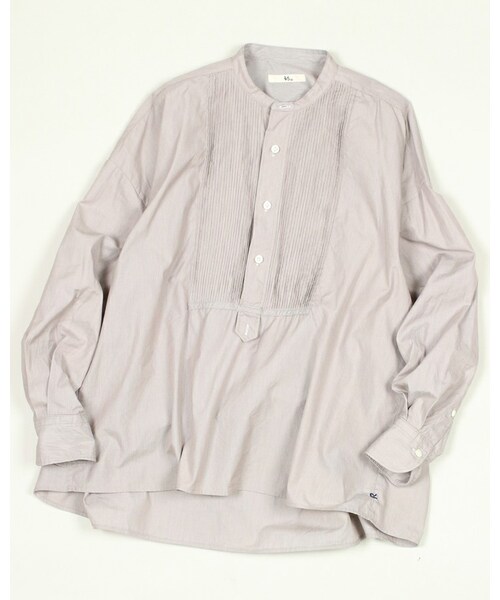 45R フェザーカディタックのMシャツ ピンタック ブラウス 半袖 45rpm