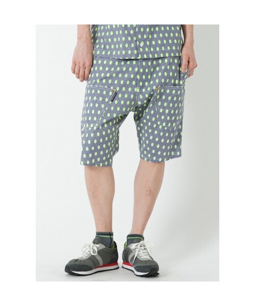 mercibeaucoup,（メルシーボークー）の「メルシーボークー、 / メンズ Ｂ：ポワポワ / ハーフパンツ（パンツ・メンズ・beige/blue/gray・03）」の2枚目の写真