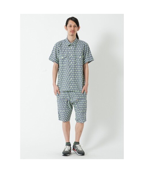 mercibeaucoup,（メルシーボークー）の「メルシーボークー、 / メンズ Ｂ：ポワポワ / ハーフパンツ（パンツ・メンズ・beige/blue/gray・03）」の10枚目の写真