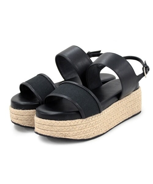 RNA-N（アールエヌエーエヌ）の「レザージュートサンダル（シューズ・レディース・ホワイト/ブラック/カーキ・S/M）」の2枚目の写真