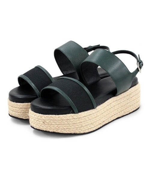 RNA-N（アールエヌエーエヌ）の「レザージュートサンダル（シューズ・レディース・ホワイト/ブラック/カーキ・S/M）」の3枚目の写真