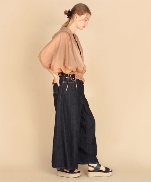 RNA-N(アールエヌエーエヌ)の「<予約>デニムベーシックスカパン(パンツ・レディース・ONE WASH・S/M)」の2枚目の写真