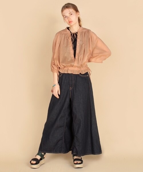 RNA-N(アールエヌエーエヌ)の「<予約>デニムベーシックスカパン(パンツ・レディース・ONE WASH・S/M)」の1枚目の写真