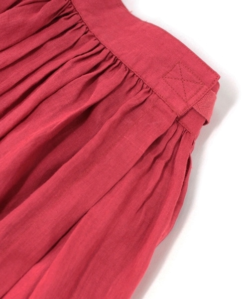 RNA-N（アールエヌエーエヌ）の「＜予約＞リネンギャザーラップスカート（スカート・レディース・ブラック/レッド・M）」の7枚目の写真