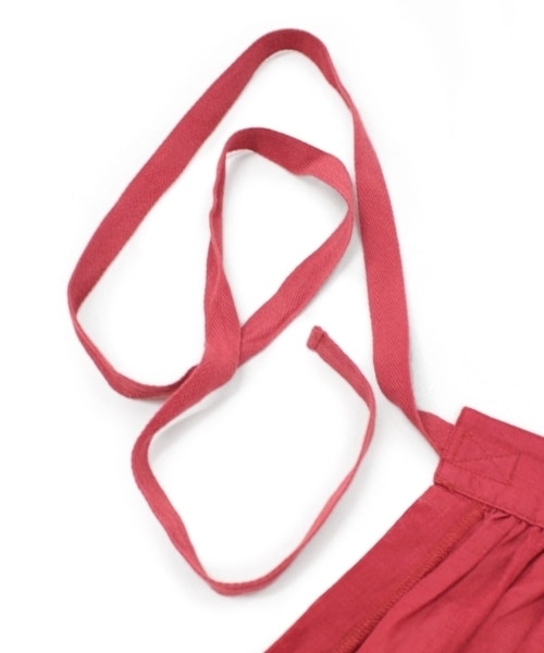 RNA-N（アールエヌエーエヌ）の「＜予約＞リネンギャザーラップスカート（スカート・レディース・ブラック/レッド・M）」の12枚目の写真