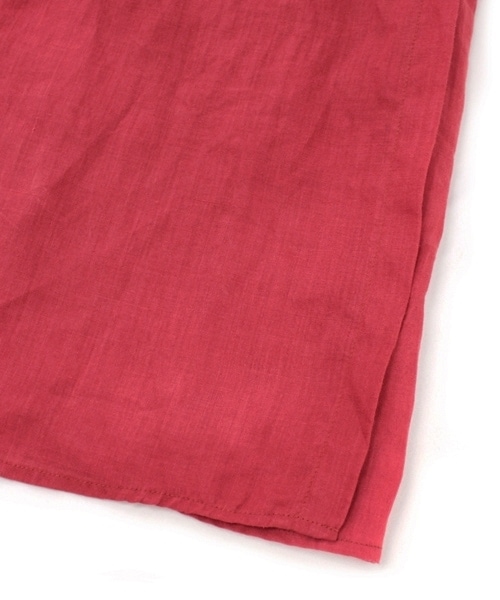 RNA-N（アールエヌエーエヌ）の「＜予約＞リネンギャザーラップスカート（スカート・レディース・ブラック/レッド・M）」の9枚目の写真