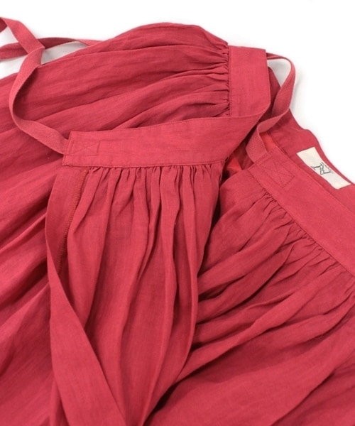 RNA-N（アールエヌエーエヌ）の「＜予約＞リネンギャザーラップスカート（スカート・レディース・ブラック/レッド・M）」の10枚目の写真