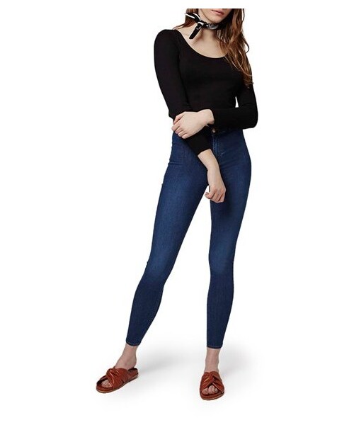 TOPSHOP（トップショップ）の「Topshop 'Joni' High Rise Ankle Skinny Jeans (Petite)（デニムパンツ・レディース・Blue・Petite 24 x 28/Petite 25 x 28/Petite 26 x 28/Petite 28 x 28）」の5枚目の写真