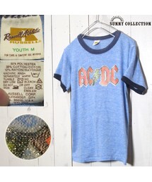 AC/DCリンガー Tシャツ ヴィンテージロック T AC/DC ヴィンテージ仕上げ Mサイズ 半袖 Tシャツ ロック バンドT