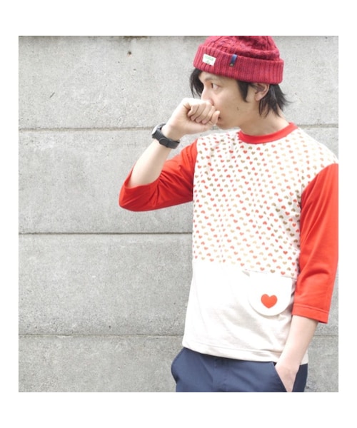 NIRAME.CO（ニラメッコ）の「Ｔシャツ　７丁目　ハート柄（Tシャツ/カットソー・メンズ・その他）」の2枚目の写真