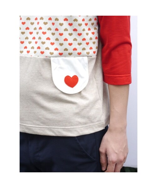 NIRAME.CO（ニラメッコ）の「Ｔシャツ　７丁目　ハート柄（Tシャツ/カットソー・メンズ・その他）」の7枚目の写真
