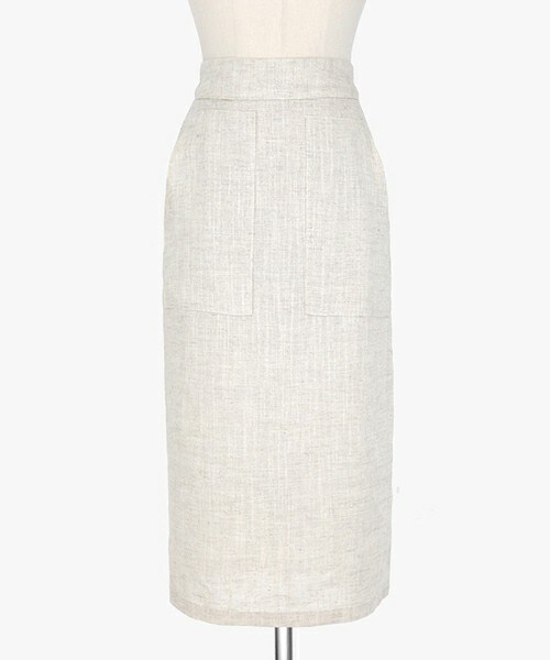 DHOLIC(ディーホリック)の「リネン混バックスリットペンシルスカート(スカート・レディース・ディープスカイブルー/ピンク/ライトベージュ・FREE)」の2枚目の写真