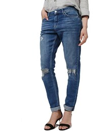TOPSHOP | Topshop 'Lucas' Ripped Boyfriend Jeans(デニムパンツ)