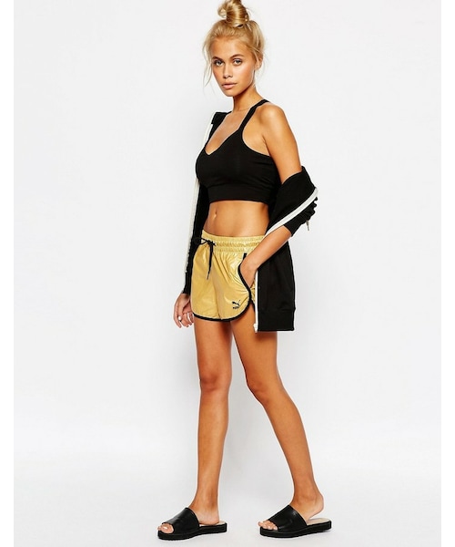 Puma shorts gold Clearance