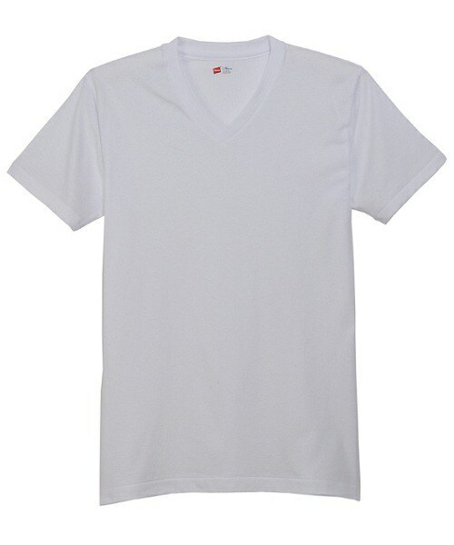 HANES（ヘインズ）の「メンズ ヘインズ 3枚1組 ブルーラベル 無地T ホワイト Vネック Hanes BLUE PACK 3P V NECK TEE HM2125G（Tシャツ/カットソー・メンズ・ホワイト・MEDIUM/LARGE/X-LARGE）」の3枚目の写真